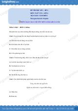 Đề thi học kì 1 Văn 6 Cánh diều - Đề số 6